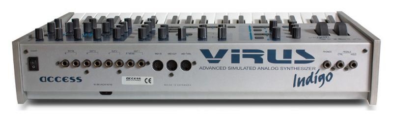 Connectique du synthétiseur Access Virus Indigo