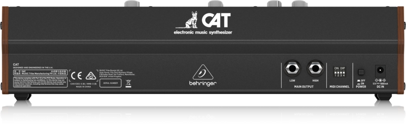 Connectique du synthétiseur Behringer CAT