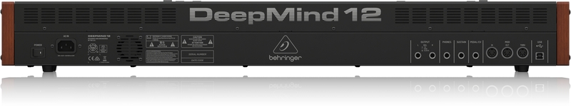 Panneau arrière du synthétiseur Behringer DeepMind 12 Connectique du synthétiseur Behringer DeepMind 12