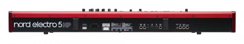 Panneau arrière du synthétiseur Clavia Nord Electro 5 HP Connectique du synthétiseur Clavia Nord Electro 5 HP