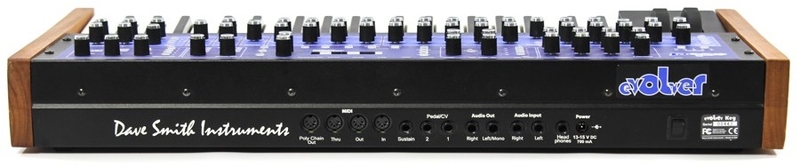 Connectique du synthétiseur Dave Smith Instruments Mono Evolver