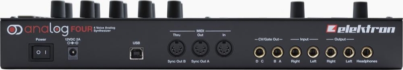 Connectique de la groovebox Elektron Analog Four