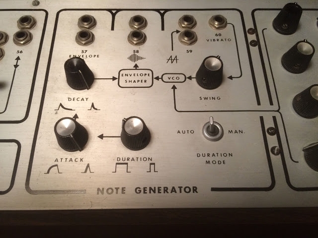Panneau arrière du synthétiseur EML ElectroComp 300 Connectique du synthétiseur EML ElectroComp 300