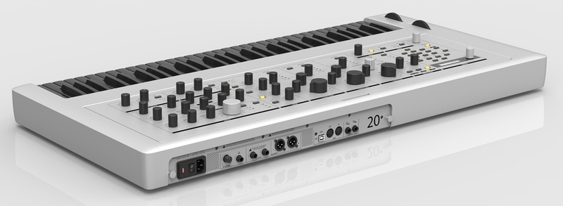 Panneau arrière du synthétiseur Hartmann 20 Connectique du synthétiseur Hartmann 20