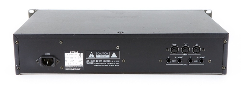 Panneau arrière de l'expandeur Kawai K5000R Connectique de l'expandeur Kawai K5000R