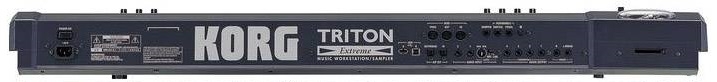 Panneau arrière de la station de travail Korg Triton Extreme 61/76/88 Connectique de la station de travail Korg Triton Extreme 61/76/88