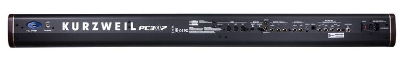 Panneau arrière du synthétiseur Kurzweil PC3A7 Connectique du synthétiseur Kurzweil PC3A7