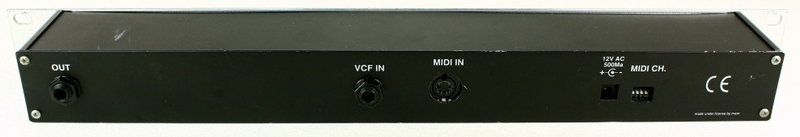 Panneau arrière du synthétiseur MAM Freebass 383 Connectique du synthétiseur MAM Freebass 383