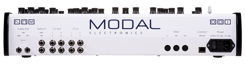 Connectique du synthétiseur Modal 001