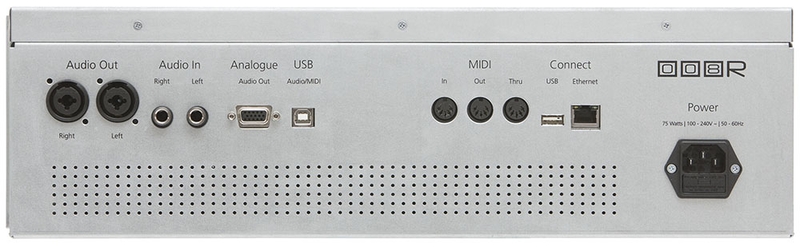 Panneau arrière du synthétiseur Modal 008R Connectique du synthétiseur Modal 008R
