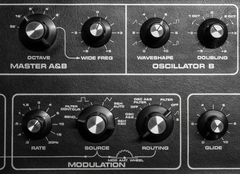 Panneau arrière du synthétiseur Moog Multimoog Connectique du synthétiseur Moog Multimoog