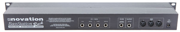 Connectique du synthétiseur Novation Bass Station Rack