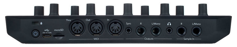 Connectique de la groovebox Novation Circuit Rhythm