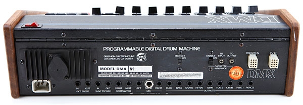 Connectique de la boîte à rythmes Oberheim DMX