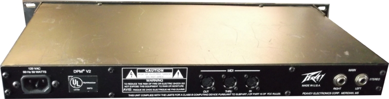 Connectique de l'expandeur Peavey DPM V2