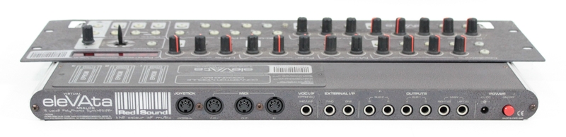 Panneau arrière du synthétiseur RedSound eleVAta Connectique du synthétiseur RedSound eleVAta