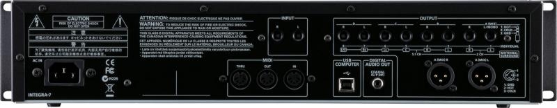 Panneau arrière de l'expandeur Roland Integra-7 Connectique de l'expandeur Roland Integra-7