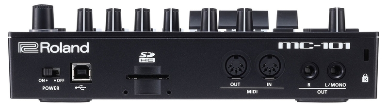 Connectique de la groovebox Roland MC-101