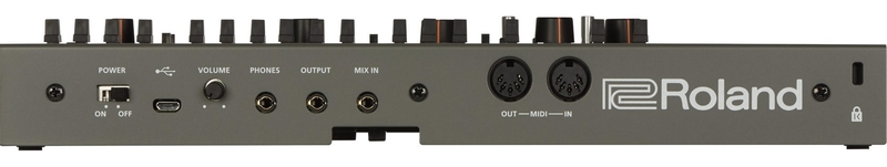 Panneau arrière du synthétiseur Roland SH-01A Connectique du synthétiseur Roland SH-01A