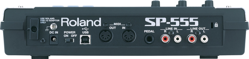 Connectique de l'échantillonneur Roland SP-555