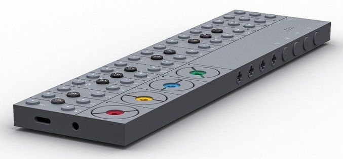 Panneau arrière du synthétiseur Teenage Engineering OP-Z Connectique du synthétiseur Teenage Engineering OP-Z