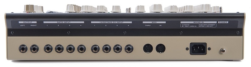 Connectique du synthétiseur Vermona Perfourmer MkII